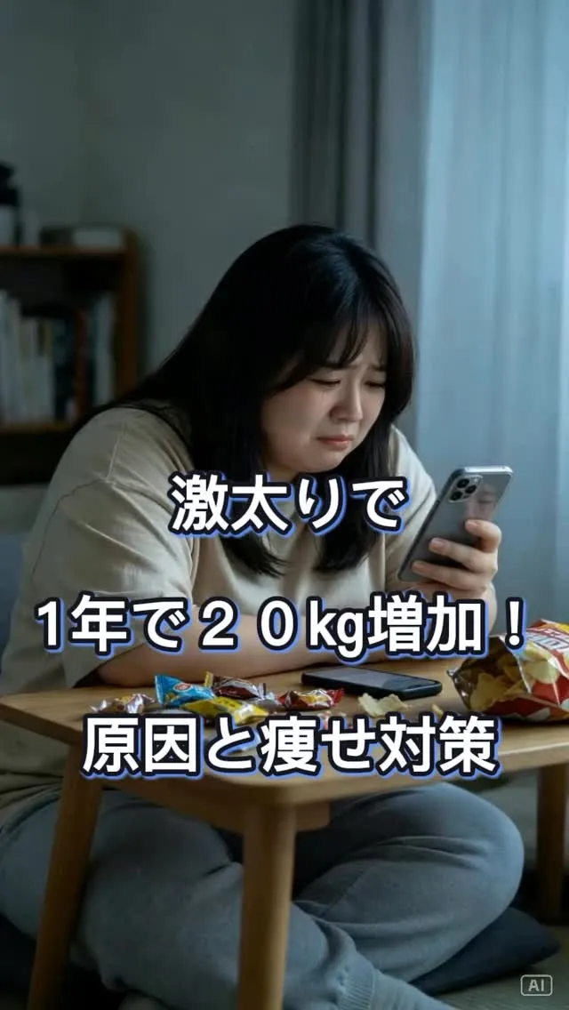激太りで1年で20kg増加？ 原因と痩せ対策