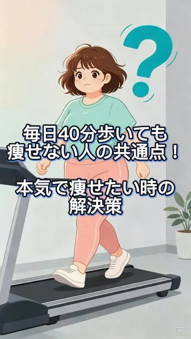 毎日40分歩いても痩せない人の共通点！本気で痩せたい時の解決...