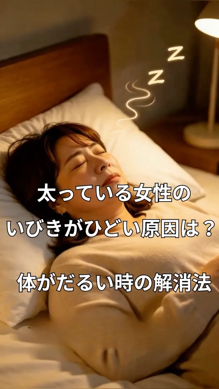 太っている女性のいびきがひどい原因は？ 体がだるい時の解消法