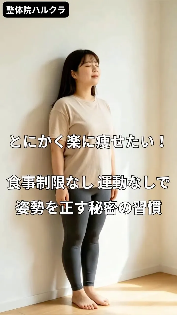 とにかく楽に痩せたい！食事制限なし運動なしで姿勢を正す秘密の...