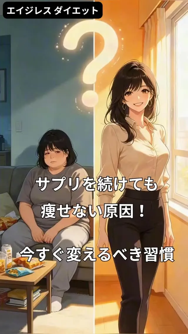 サプリを続けても痩せない原因！ 今すぐ変えるべき習慣　
