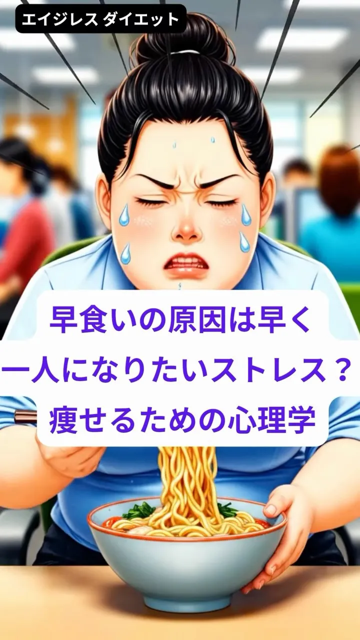 早食いの原因は早く一人になりたいストレス？ 痩せるための心理...