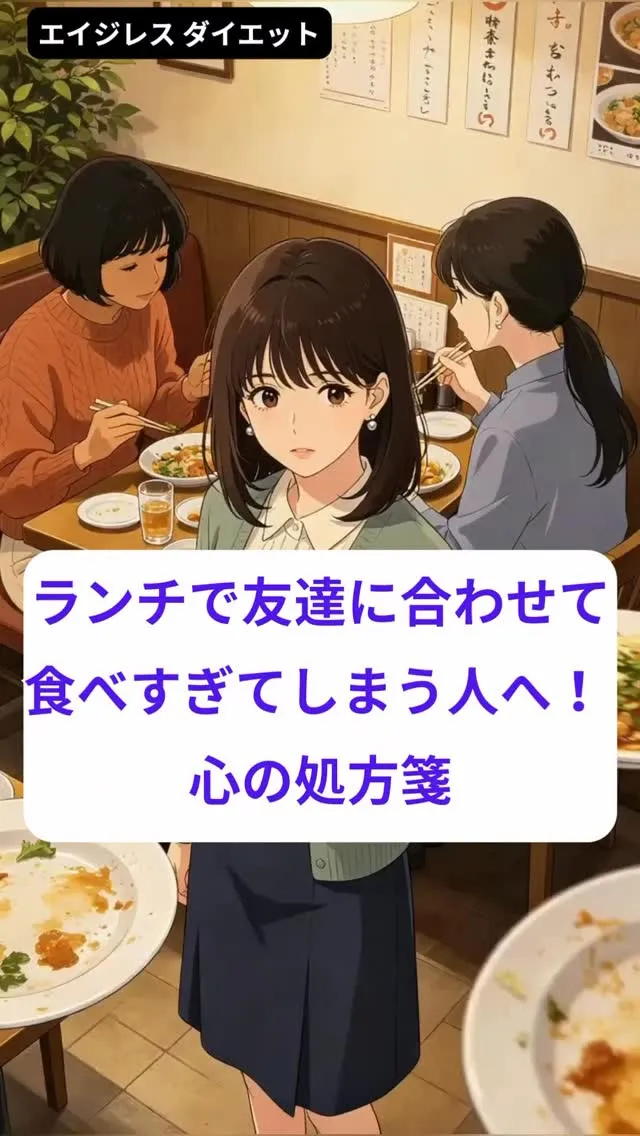 ランチで友達に合わせて食べすぎてしまう人へ！ 心の処方箋