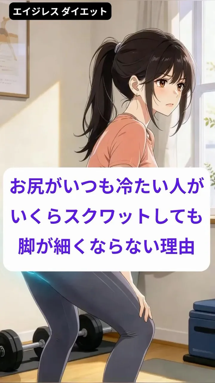お尻がいつも冷たい人がいくらスクワットしても脚が細くならない...