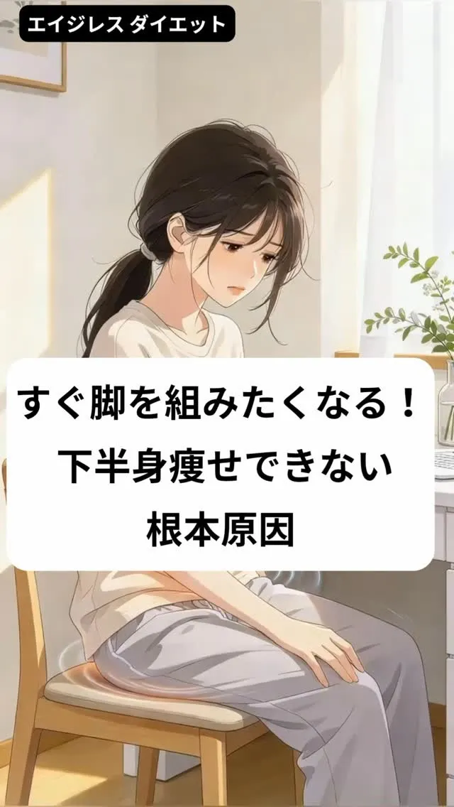 すぐ脚を組みたくなる！ 下半身痩せできない根本原因